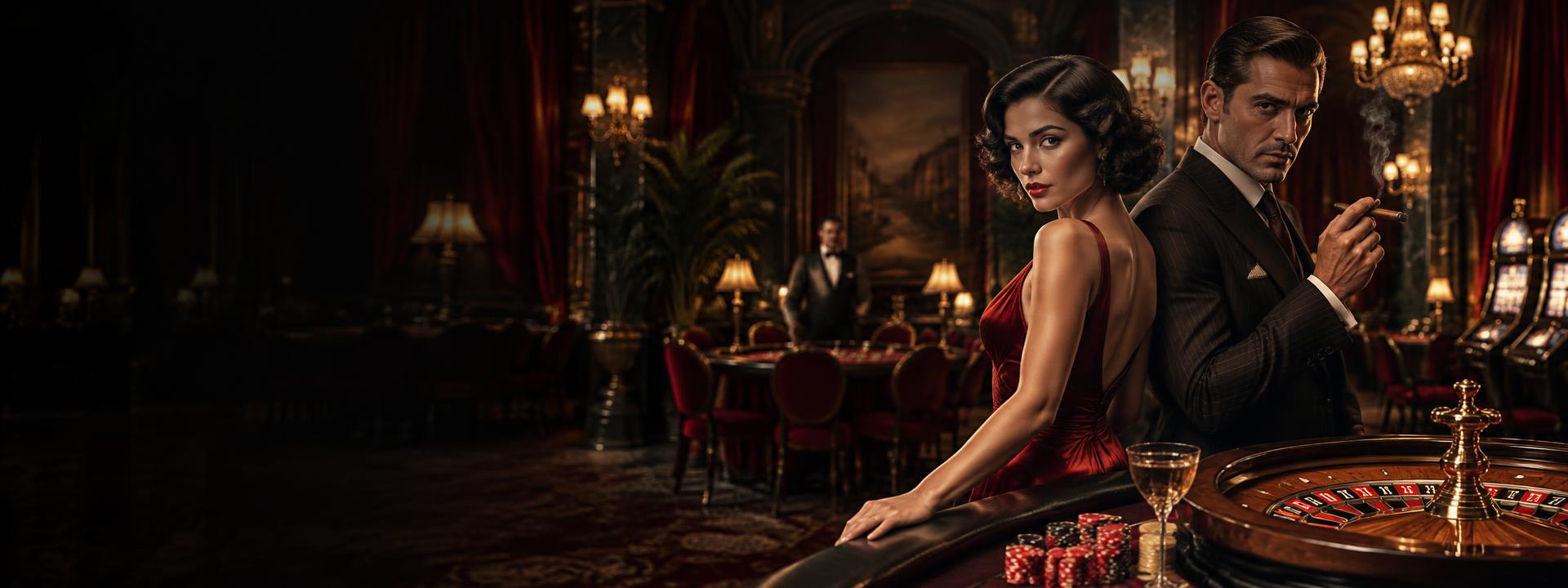 Salón de casino con ambientación cinematográfica de Mafia Casino